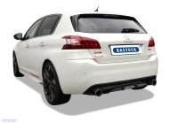 Bastuck Endschalldämpfer mit Abgasklappe ohne Endrohre für Serien Heckschürze LH+RH, 1 Ø 63 mm - Peugeot 308 GTI THP 270