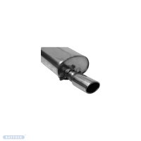 Bastuck Rear silencer with single tailpipe 1x Oval 110x75...