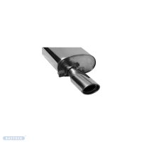 Bastuck Rear silencer with single tailpipe 1x Oval 120x80...