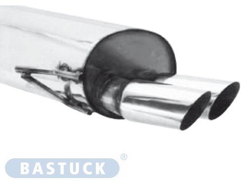 Bastuck Rear silencer with double tailpipes 2 x Ø 76 mm - Renault Clio 2 1.2 / 1.4 8V/16V / 1.6 8V/16V / 1.5 Diesel / 1.9 Diesel