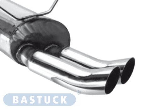 Bastuck Rear silencer with double tailpipes DTM 2 x Ø 76 mm - Renault Megane 1 (5-Door/Convertible) / Renault Scenic