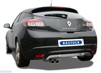 Bastuck Rear silencer with double exit, cut 20° with inward curl 2 x Ø 76 mm - Renault Megane 3 Petrol Turbo