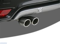 Bastuck Rear silencer with double exit, cut 20° with inward curl 2 x Ø 76 mm - Renault Megane 3 Petrol Turbo