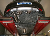 Bastuck Rear silencer with 2 oval tailpipes cut 20° 120 x 80 mm central exit - Renault Megane 3 Petrol Turbo