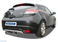 Bastuck Rear silencer with 2 oval tailpipes cut 20° 120 x 80 mm central exit - Renault Megane 3 Petrol Turbo