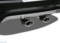 Bastuck Rear silencer with 2 oval tailpipes cut 20° 120 x 80 mm central exit - Renault Megane 3 Petrol Turbo