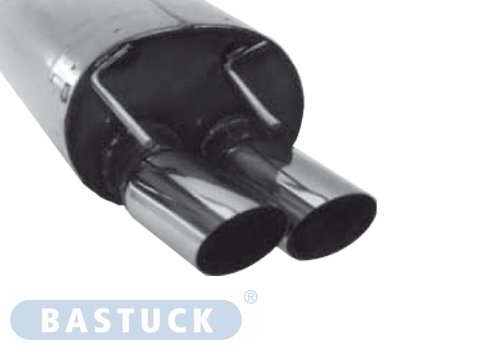 Bastuck Rear silencer with double tailpipes 2 x Ø 76 mm - Renault Twingo 1