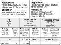 Bastuck Endschalldämpfer mit Einfach-Endrohr LH + RH, 1 x Ø 85 mm (im RACE Look) - Renault Twingo 3 GT