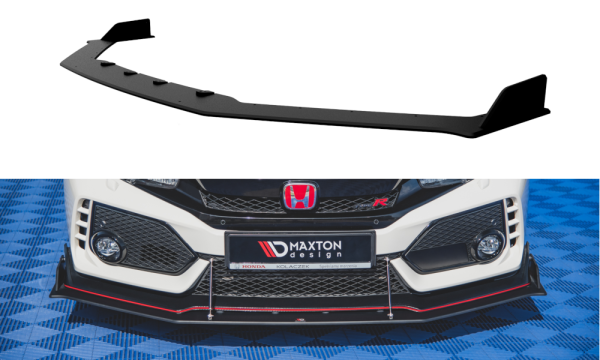 Maxton Design Racing Front Extension red - Honda Civic X Type-R