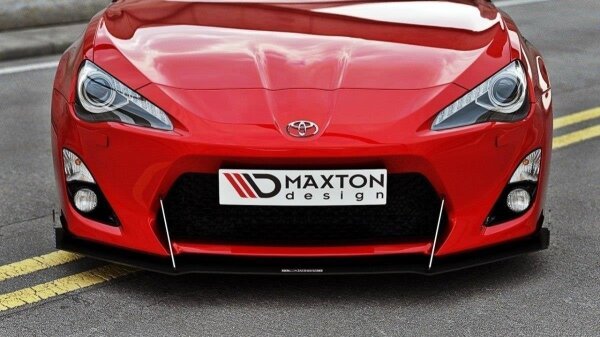 Maxton Design Front Racing Cup Spoilerlippe Front Ansatz mit Wings - 12-16 Toyota GT86