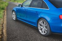 Maxton Design Side skirts extension extension black gloss - Audi S4 / A4 / A4 S-Line B8 / B8 FL