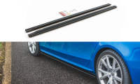 Maxton Design Side skirts extension extension black gloss - Audi S4 / A4 / A4 S-Line B8 / B8 FL