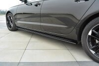 Maxton Design Side skirts extension extension black gloss - Audi A6 C7