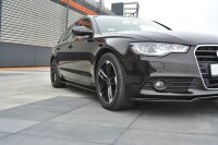 Maxton Design Side skirts extension extension black gloss - Audi A6 C7