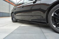 Maxton Design Side skirts extension extension black gloss - Audi A6 C7