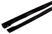 Maxton Design Side skirts extension extension black gloss - Audi S6 / A6 S-Line C7