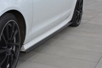 Maxton Design Side skirts extension extension black gloss - Audi A6 C7 S-Line/ S6 C7 Facelift