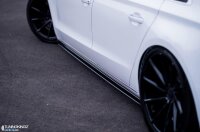 Maxton Design Side skirts extension extension black gloss - Audi A8 D4