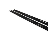 Maxton Design Side skirts extension extension black gloss - Audi A8 D4