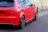 Maxton Design Side skirts extension extension black gloss - Audi S3 8P / S3 8P FL / RS3 8P