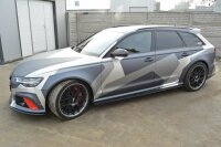 Maxton Design Side skirts extension extension black gloss - Audi RS6 C7 / C7 FL