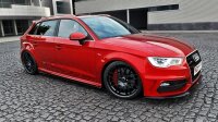 Maxton Design Side skirts extension extension black gloss - Audi S3 / A3 S-Line 8V / 8V FL Sportback