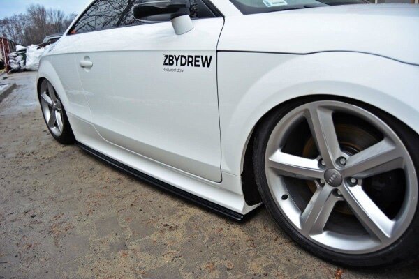 Maxton Design Side skirts extension extension black gloss - Audi TT RS 8J