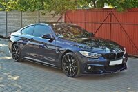 Maxton Design Side skirts extension extension black gloss - BMW 4 Series F32 M Package