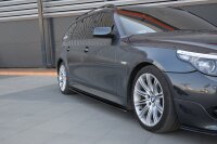 Maxton Design Side skirts extension extension black gloss - BMW 5 Series E60/61 M Package