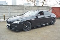 Maxton Design Side skirts extension extension black gloss - BMW 6 Series Gran Coupe M Package