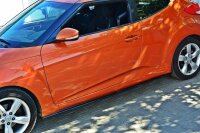 Maxton Design Side skirts extension black gloss - Hyundai Veloster