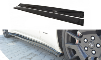 Maxton Design Side skirts extension extension black gloss - Maserati Gran Turismo 2007-2011