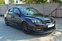 Maxton Design Side skirts extension extension black gloss - Mazda 3 MPS MK1 (Pre-Facelift)