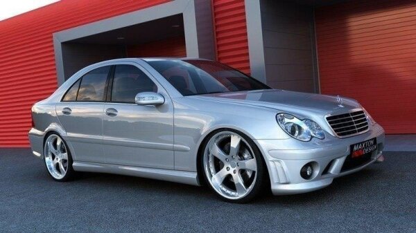 Maxton Design Side skirts extension < AMG 204 Look> - Mercedes C W203