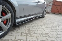 Maxton Design Side skirts extension extension black gloss - Mercedes C W204 AMG-Line (Pre-Facelift)