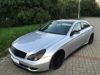 Maxton Design Side skirts extension extension black gloss - Mercedes CLS C219