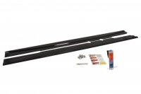 Maxton Design Side skirts extension extension black gloss - Mercedes CLS C219