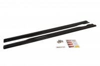 Maxton Design Side skirts extension extension black gloss - Mercedes CLA 45 AMG C117/A45 AMG W176 (Pre-Facelift)