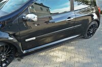 Maxton Design Side skirts extension extension black gloss - Renault Clio MK3 RS