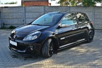 Maxton Design Side skirts extension extension black gloss - Renault Clio MK3 RS