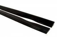 Maxton Design Side skirts extension extension black gloss - Renault Clio MK3 RS