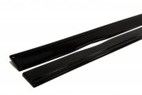 Maxton Design Side skirts extension extension black gloss - Renault Clio MK3 RS