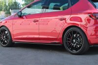 Maxton Design Side skirts extension extension V.2 black gloss - Seat Leon MK3 Cupra / FR Facelift