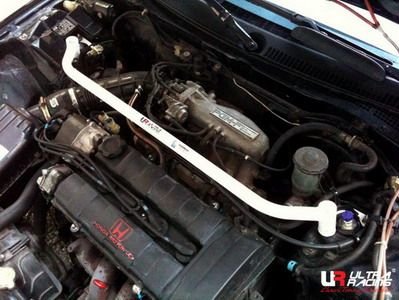 Ultra Racing Front Upper Strut Bar 2-Point - 87-91 Honda Civic EF 1,6 (2WD) / 87-91 Honda CRX 1.6 (2WD) (Injection only)