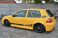 Maxton Design Side skirts extension extension black gloss - VW Golf 4 R32