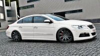 Maxton Design Side skirts extension extension black gloss - VW Passat CC R36 R-Line (Pre-Facelift)