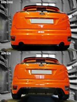 Maxton Design Diffuser rear extension black gloss - Ford Focus ST MK2