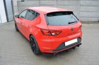 Maxton Design Heckansatz Diffusor Heckschürze + Flaps - Seat Leon III Cupra