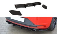 Maxton Design Rear extension Diffuser rear bumper + Flaps - Seat Leon III Cupra