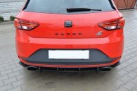 Maxton Design Rear extension Diffuser rear bumper + Flaps - Seat Leon III Cupra